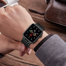 Заредете изображение във визуализатора на галерията – Tech-Protect Stainless Bracelet for Apple Watch 4 / 5 / 6 / 7 / 8 / 9 / SE / Ultra 1 / 2 (42/44/45/49 mm) - Black
