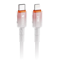 Заредете изображение във визуализатора на галерията – FORCELL F-ENERGY C356 cable Type C to Lightning PD 3A 27W Gradient 1 m white

