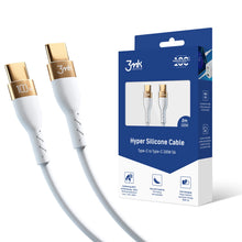 Заредете изображение във визуализатора на галерията – 3mk Hyper Silicone Cable USB-C / USB-C 100W 2m - white
