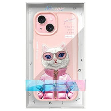 Заредете изображение във визуализатора на галерията – NIMMY case COOL&amp;CUTE 2.0 Cat for IPHONE 15 pink
