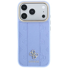 Заредете изображение във визуализатора на галерията – Case for IPHONE 18 Pro Max/17 Pro Max compatible with MagSafe (Stripe Peony 4G Logo) light blue 
