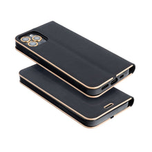 Заредете изображение във визуализатора на галерията – Flip case for Xiaomi Redmi NOTE 17 PRO 5G Luna Book Gold black
