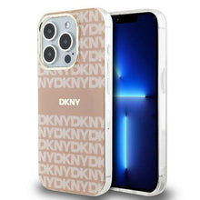 Заредете изображение във визуализатора на галерията – Original Case DKNY hardcase IML Mono &amp; Stripe MagSafe DKHMP14XHRHSEP for Iphone 14 Pro Max pink
