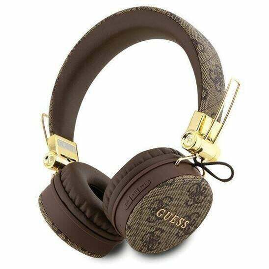 Original Bluetooth Headphones GUESS 4G Metal Logo GUBH704GEMW brown