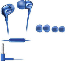 Заредете изображение във визуализатора на галерията – Wired earphones with microphone jack 3,5mm PHILIPS SHE3705BL blue
