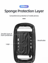 Заредете изображение във визуализатора на галерията – Rockbros B68 armored bicycle bag with phone cover 1.5l - black
