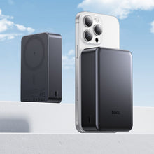 Заредете изображение във визуализатора на галерията – Powerbank compatible with MagSafe 20000 mAh QC PD 2A 20W Hoco J160B metal gray
