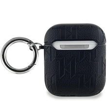 Заредете изображение във визуализатора на галерията – Karl Lagerfeld Monogram Karl &amp; Choupette Head case for AirPods 1 / 2 - black

