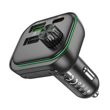 Заредете изображение във визуализатора на галерията – Borofone Transmitter FM BC54 Acertar MP3, Bluetooth - 2xUSB + Type C - QC 3.0 PD 30W black
