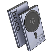 Заредете изображение във визуализатора на галерията – Powerbank compatible with MagSafe Hoco 5000 mAh QC PD 20W Q32 metal gray

