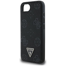 Заредете изображение във визуализатора на галерията – GUESS case for IPHONE 16e (SE 4 2025) compatible with MagSafe GUHMPSE4PGBTMK (Grained PU Hot Stamp Peony Triangle Logo) black
