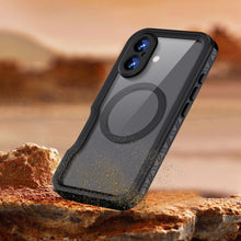 Заредете изображение във визуализатора на галерията – Waterproof case SHELLBOX GT compatible with MagSafe for IPHONE 16 black
