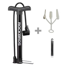 Заредете изображение във визуализатора на галерията – Rockbros A320 floor bicycle pump - black
