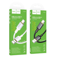 Заредете изображение във визуализатора на галерията – Cable USB A to USB C Hoco 3A 1 m X128 Benefit black
