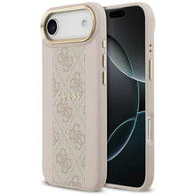 Заредете изображение във визуализатора на галерията – GUESS case for IPHONE 17 Air compatible with MagSafe GUHMP17MPG4SEMCP (PU W/ 4G Stripe) pink
