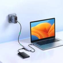 Заредете изображение във визуализатора на галерията – HUB Ugreen CM219 35574 with 4 USB-A 3.0 ports and USB-A 3.0 cable 1m - black
