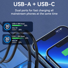 Заредете изображение във визуализатора на галерията – Wozinsky WDCCAC USB-C USB-A 36W car charger - black
