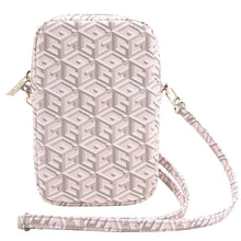 Заредете изображение във визуализатора на галерията – Guess Zip GCube Bottom Stripe phone bag - pink
