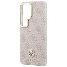 Заредете изображение във визуализатора на галерията – GUESS case for SAMSUNG S26 Ultra GUHMS26LP4GRMDEP (4G Rhinestone Round Logo MagSafe) pink
