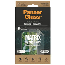 Заредете изображение във визуализатора на галерията – PanzerGlass Matrix hybrid glass with positioner for Samsung Galaxy S23+
