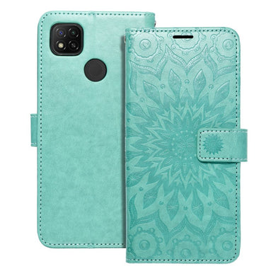 Калъф тип книга MEZZO за XIAOMI Redmi 9C / 9C NFC mandala зелен