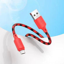Заредете изображение във визуализатора на галерията – Cable USB A to Micro USB Hoco 2,4A 1 m gradient red
