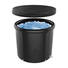 Заредете изображение във визуализатора на галерията – Foldable portable inflatable bathtub 75 x 80 cm black
