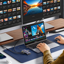 Заредете изображение във визуализатора на галерията – Ugreen CM179 9in1 USB-C - 3x USB-A 3.0 / HDMI / VGA / RJ45 / TF / SD card reader / USB-C adapter - gray
