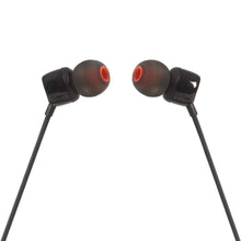 Заредете изображение във визуализатора на галерията – JBL Tune 110 in-ear headphones with 3.5mm mini jack and remote control - black
