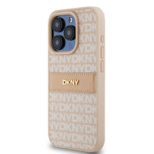 Заредете изображение във визуализатора на галерията – Original Case DKNY hardcase Leather Mono Stripe &amp; Metal Logo DKHCP15LPRTHSLP for Iphone 15 Pro pink
