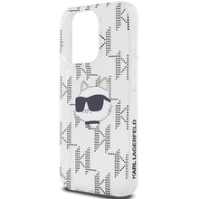 Заредете изображение във визуализатора на галерията – Karl Lagerfeld IML Choupette Head &amp; Monogram case for iPhone 15 Pro - transparent
