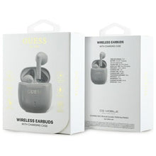 Заредете изображение във визуализатора на галерията – GUESS wireless earphones bluetooth TWS GUTWSJ14ESGE (Printed Classic Logo) taupe
