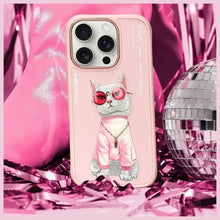 Заредете изображение във визуализатора на галерията – NIMMY case GLASSES COOL CAT for IPHONE 16 Pro Max pink
