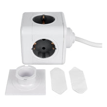 Заредете изображение във визуализатора на галерията – Power strip cube 5 sockets max 3680W with 1,4m power cable E03 white
