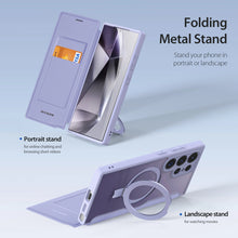 Заредете изображение във визуализатора на галерията – Dux Ducis Skin X Pro case with flap and magnetic ring for Samsung S24 Ultra - purple
