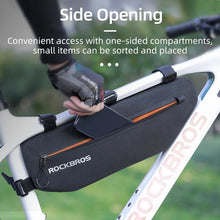Заредете изображение във визуализатора на галерията – Rockbros AS-043 bicycle bag with Velcro 3l - black
