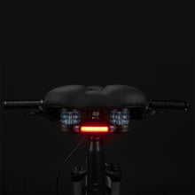 Заредете изображение във визуализатора на галерията – Rockbros 38218916002 MTB bicycle saddle + lamp - black
