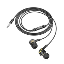 Заредете изображение във визуализатора на галерията – Borofone Earphones BM90 Miller with microphone black
