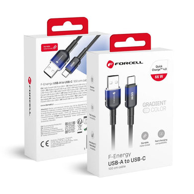 FORCELL F-ENERGY C352 cable USB A to Type C QC4.0 3A 66W Gradient 1 m black