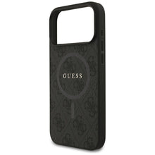 Заредете изображение във визуализатора на галерията – GUESS case for IPHONE 17 Pro Max compatible with MagSafe GUHMP17XG4GFRK (PU 4G Ring Classic Logo) black
