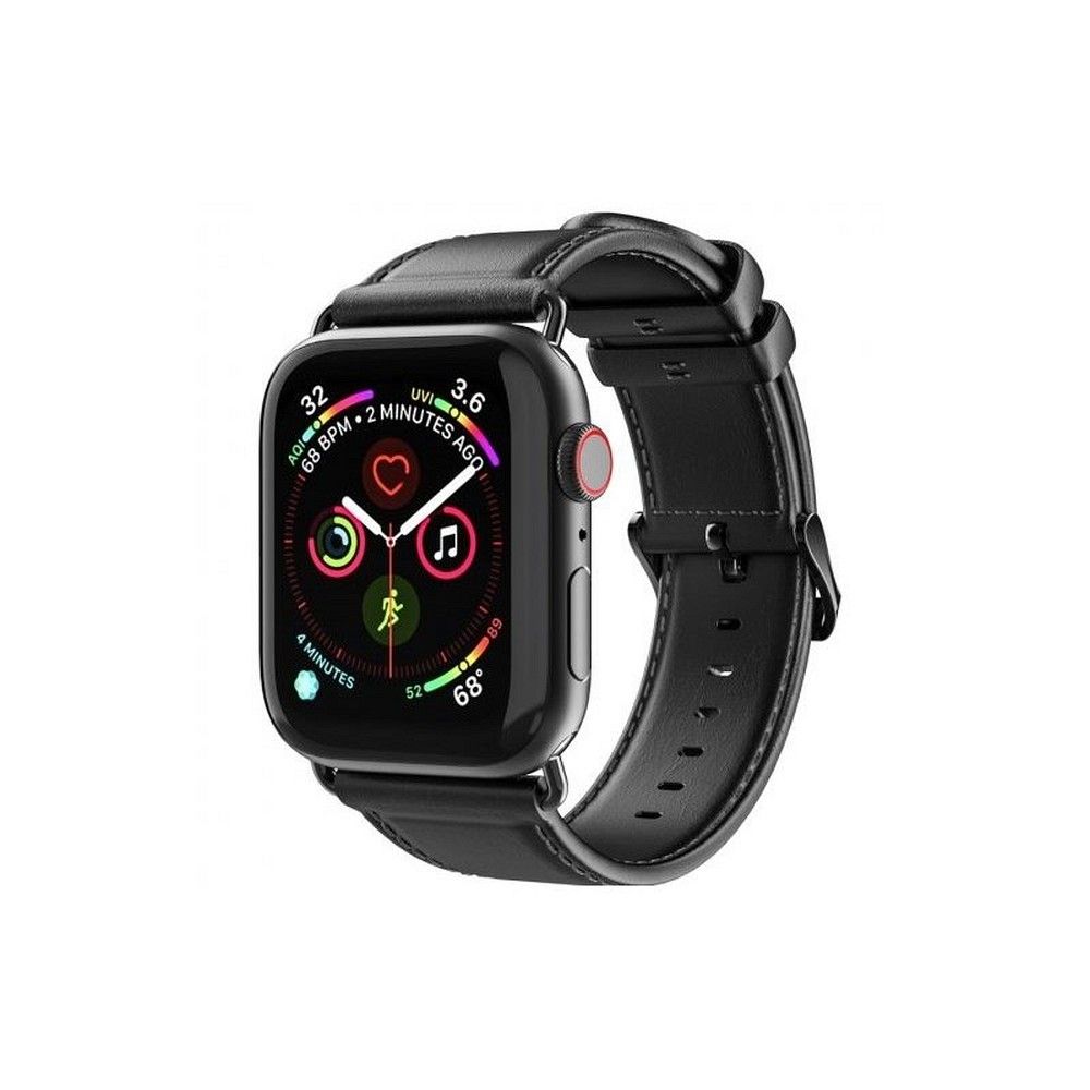 DUX DUCIS каишка YA истинска кожа за Apple Watch 38 / 40 / 41 мм черен