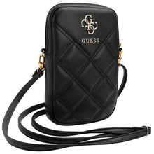 Заредете изображение във визуализатора на галерията – Guess Zip Quilted 4G bag - black
