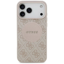 Заредете изображение във визуализатора на галерията – GUESS case for IPHONE 17 Pro Max compatible with MagSafe GUHMP17XP4PGRSGP (PU 4G Circle W/ Classic Logo) pink
