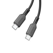 Заредете изображение във визуализатора на галерията – Borofone Cable BX70 - Type C to Type C - 60W 3A 1 metre black
