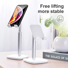Заредете изображение във визуализатора на галерията – Choetech H035 aluminum stand for a phone or tablet with adjustment - white and silver
