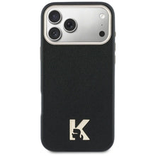 Заредете изображение във визуализатора на галерията – KARL LAGERFELD case for IPHONE 17 Pro Max compatible with MagSafe KLHMP17X5PGFKHGK (PU FW W/ KHead Logo) black
