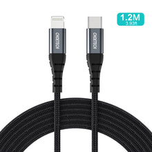 Заредете изображение във визуализатора на галерията – Choetech IP0039 USB-C / Lightning MFi cable, 1.2m long - black
