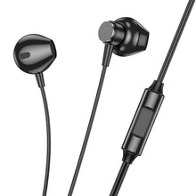 Заредете изображение във визуализатора на галерията – HOCO wire earphones Jack 3,5 mm with microphone M125 black
