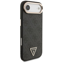 Заредете изображение във визуализатора на галерията – GUESS case for IPHONE 17 Air compatible with MagSafe GUHMP17MP4GTDGMK (4G PU W/ Triangle Logo) gold black
