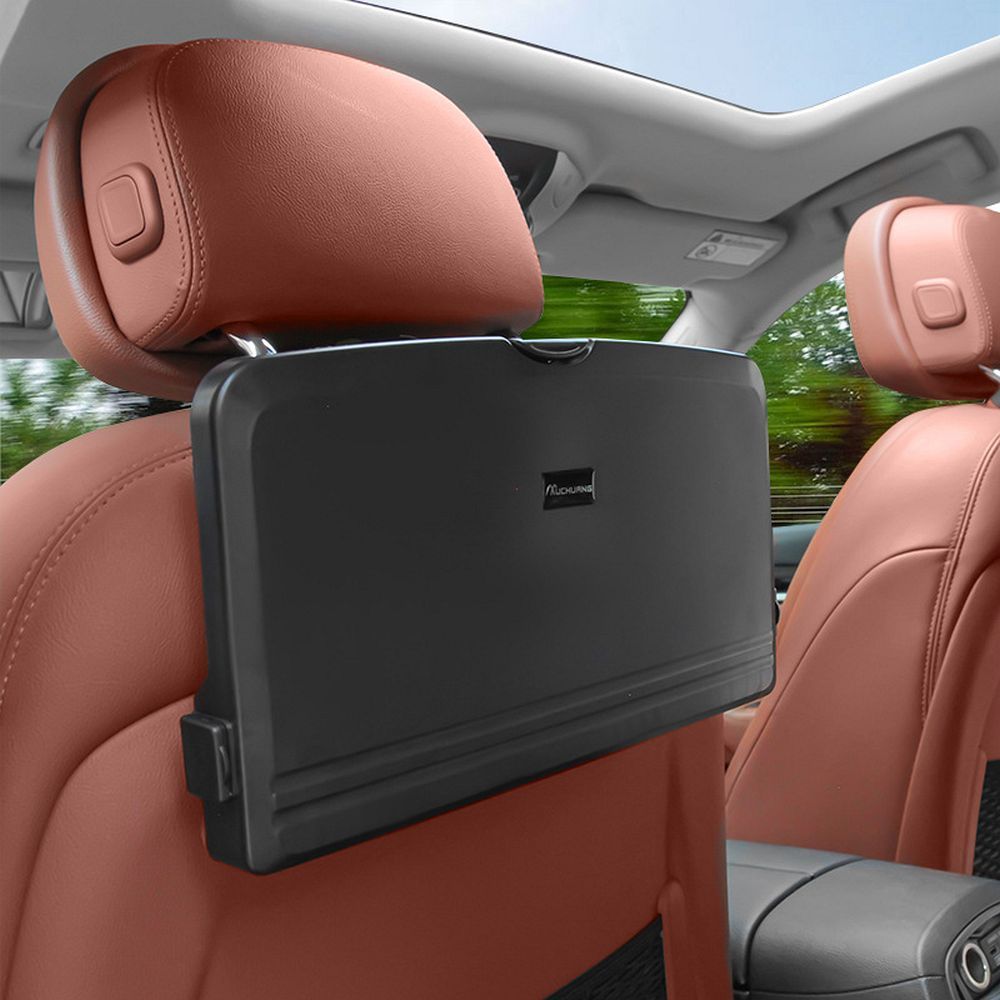 Foldable car table with compartments black – TopMag